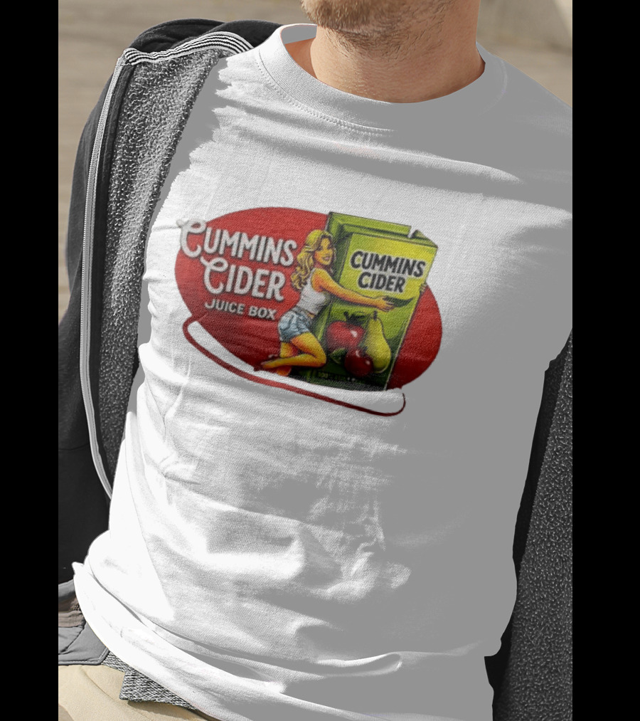 Cummins Cider Juice Box Vintage Style 100% Pear And Apple Drink T-Shirt