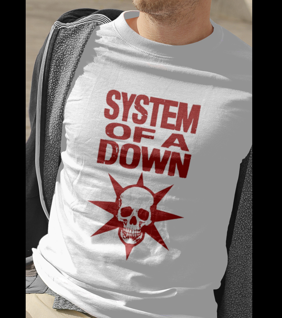 System Of A Down Skull Star Burst T-Shirt