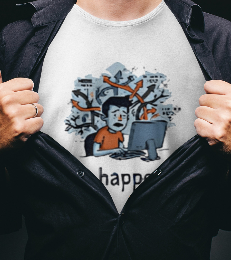 Git Happens Funny Office Staff Programmer Humor T-Shirt