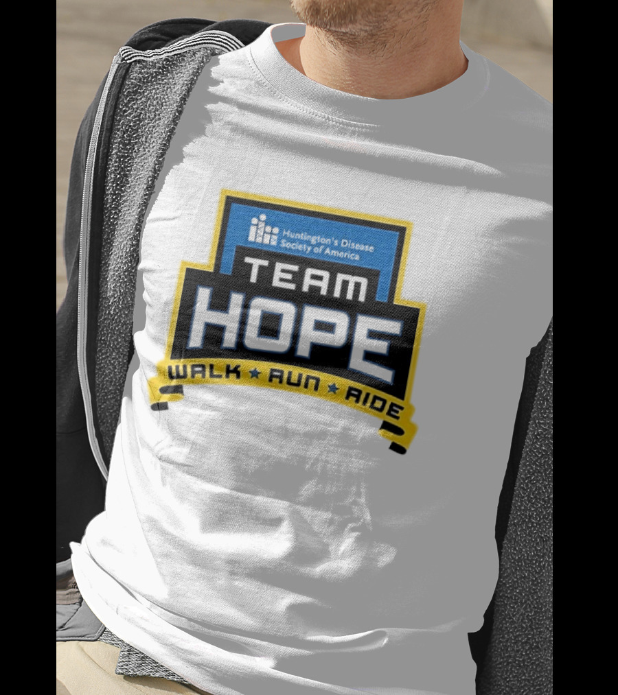 Team Hope Walk Run Ride Huntington's Disease Society Of America T-Shirt