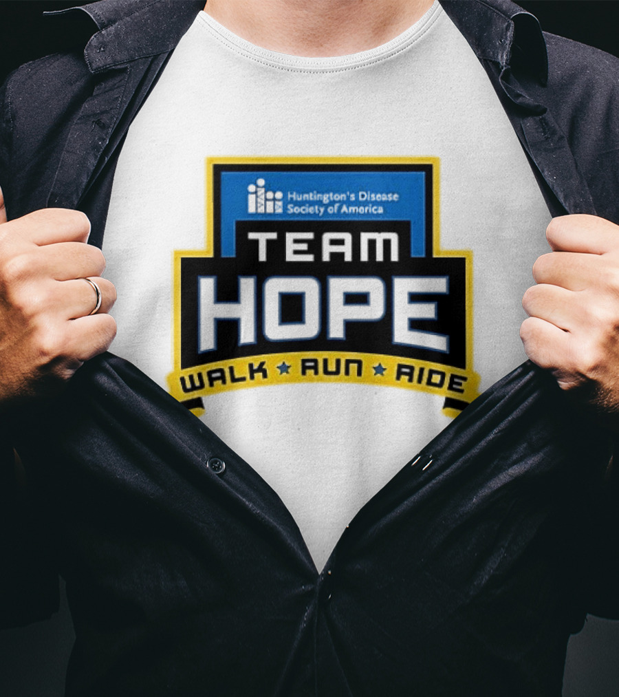 Team Hope Walk Run Ride Huntington's Disease Society Of America T-Shirt