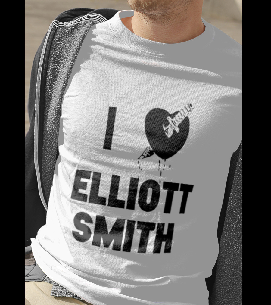 I Heart Elliott Smith Guitar Heart T-Shirt