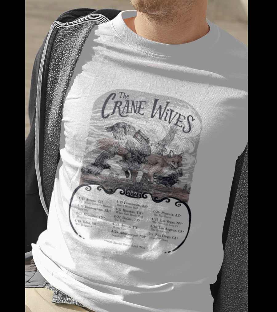Crane Wives Concert April 26 2026 Van Buren Phoenix AZ Event Details T-Shirt