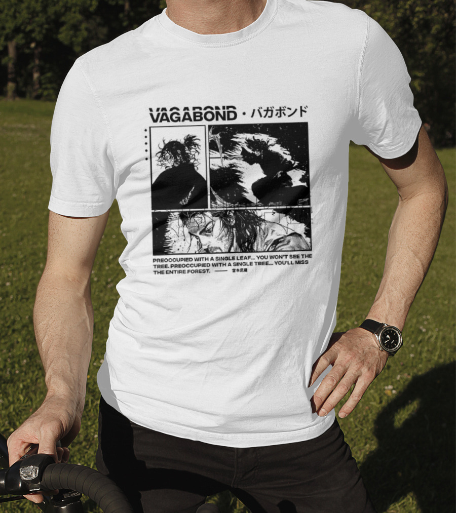 Vagabond Anime Manga Single Leaf T-Shirt