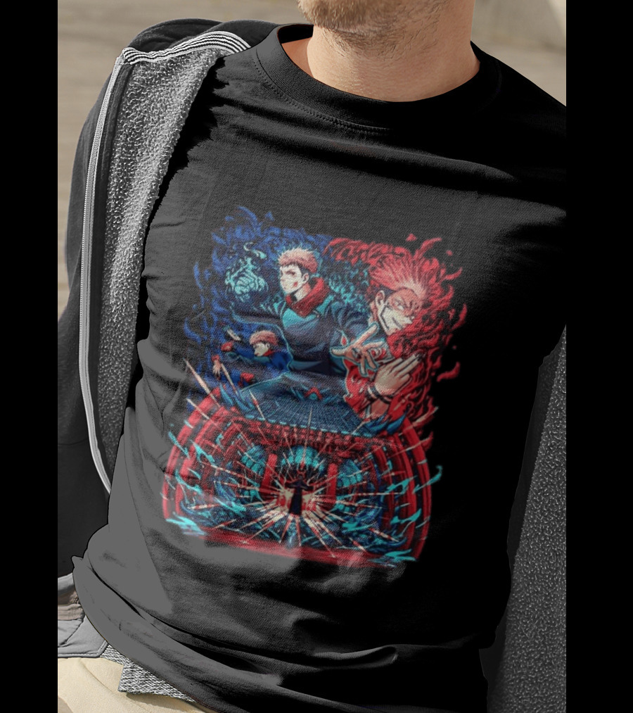 Itadori Yuji Jujutsu Kaisen Sukuna's Territory Expansion Void Possession Anime Mashup T-Shirt