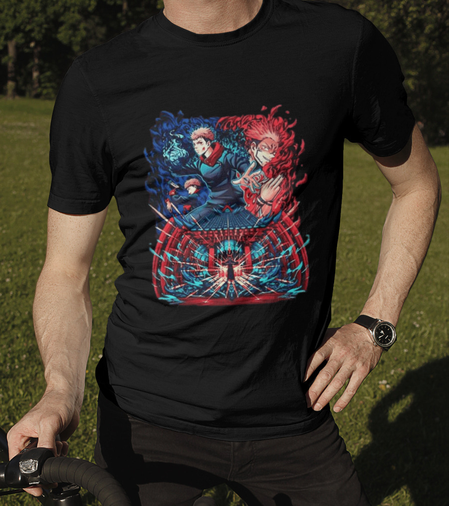 Itadori Yuji Jujutsu Kaisen Sukuna's Territory Expansion Void Possession Anime Mashup T-Shirt