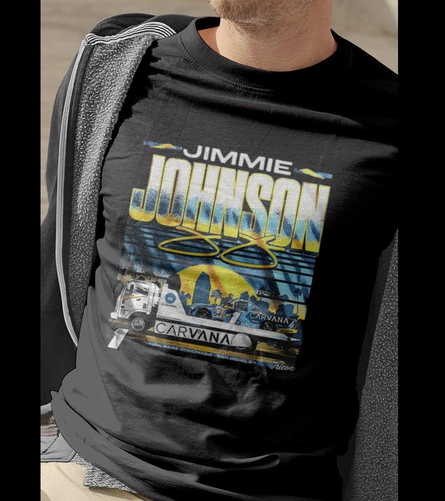 Jimmie Johnson Carvana San Diego Navy Base Coronado 48 Racing Truck T-Shirt