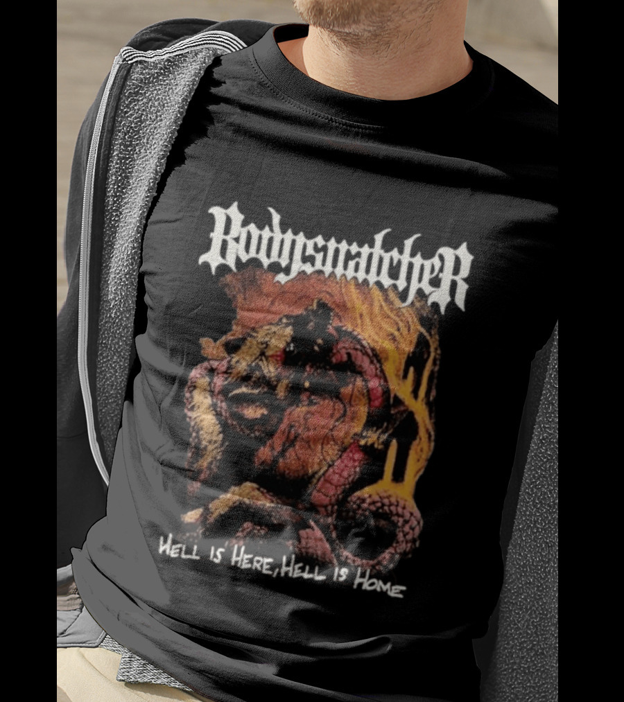 Bodysnatcher Hell Is Here Hell Is Home Demon Serpent T-Shirt