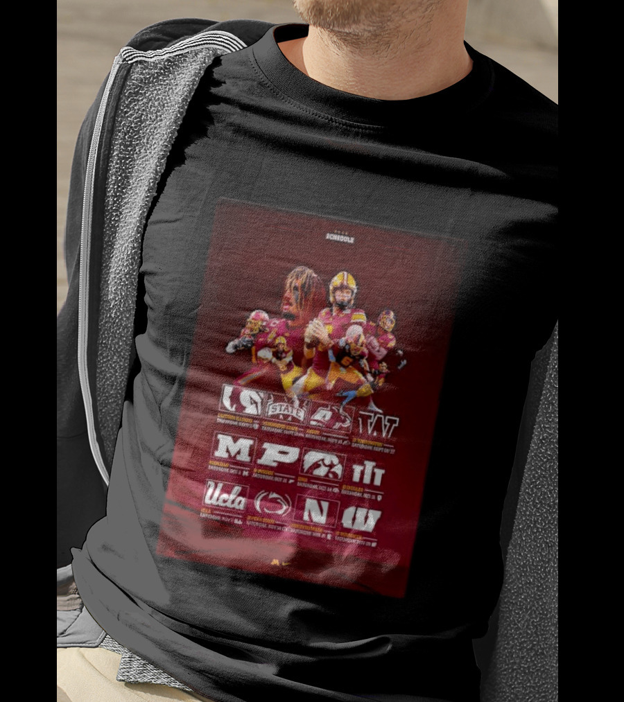 Minnesota Golden Gophers 2026 NCAA Football Schedule Indiana Illinois Purdue Iowa Michigan Northwestern UCLA Penn State T-Shirt