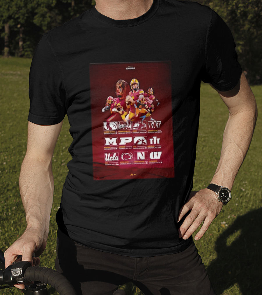 Minnesota Golden Gophers 2026 NCAA Football Schedule Indiana Illinois Purdue Iowa Michigan Northwestern UCLA Penn State T-Shirt