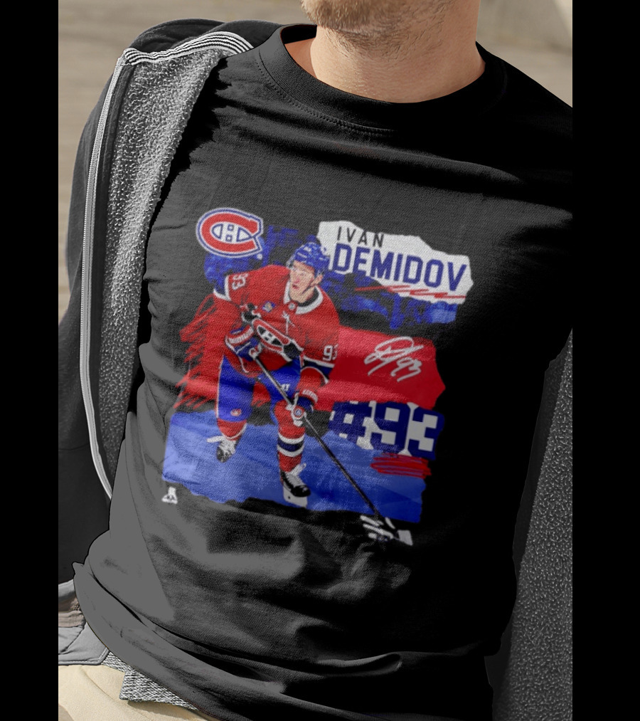 Montreal Canadiens Ivan Demidov #93 Fresh Ice Hockey Player T-Shirt