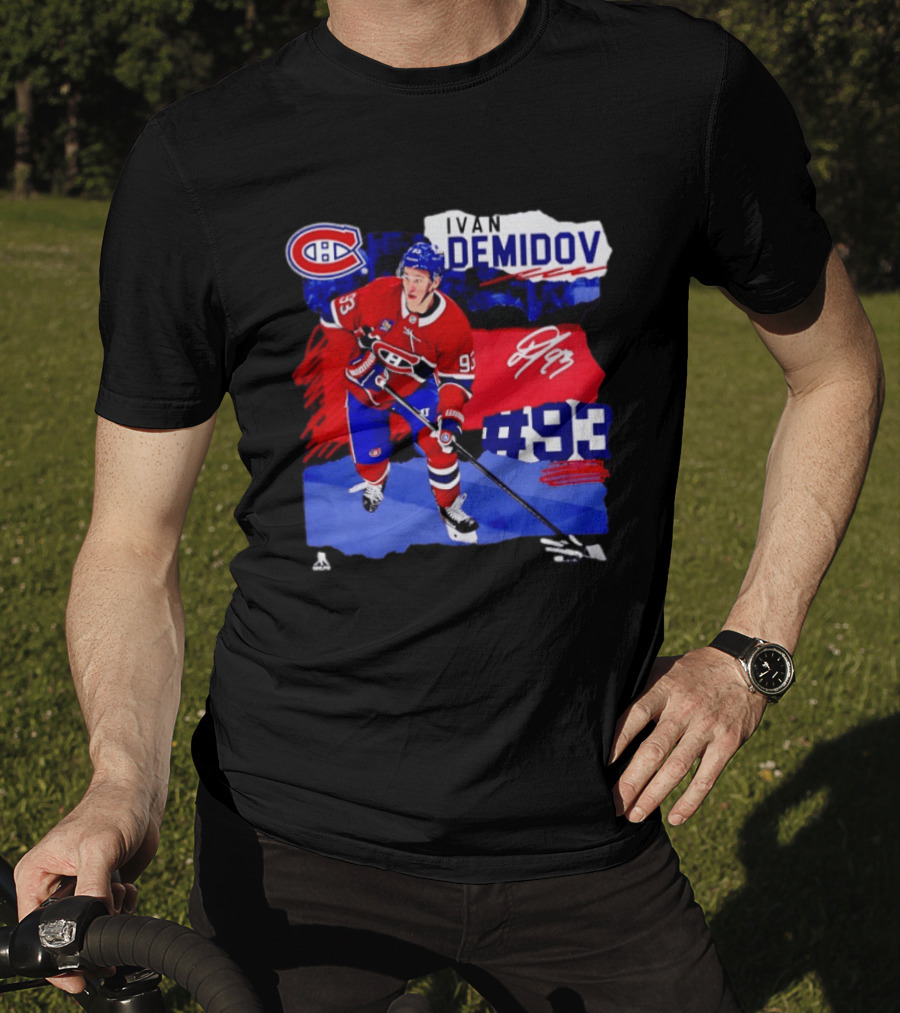 Montreal Canadiens Ivan Demidov #93 Fresh Ice Hockey Player T-Shirt