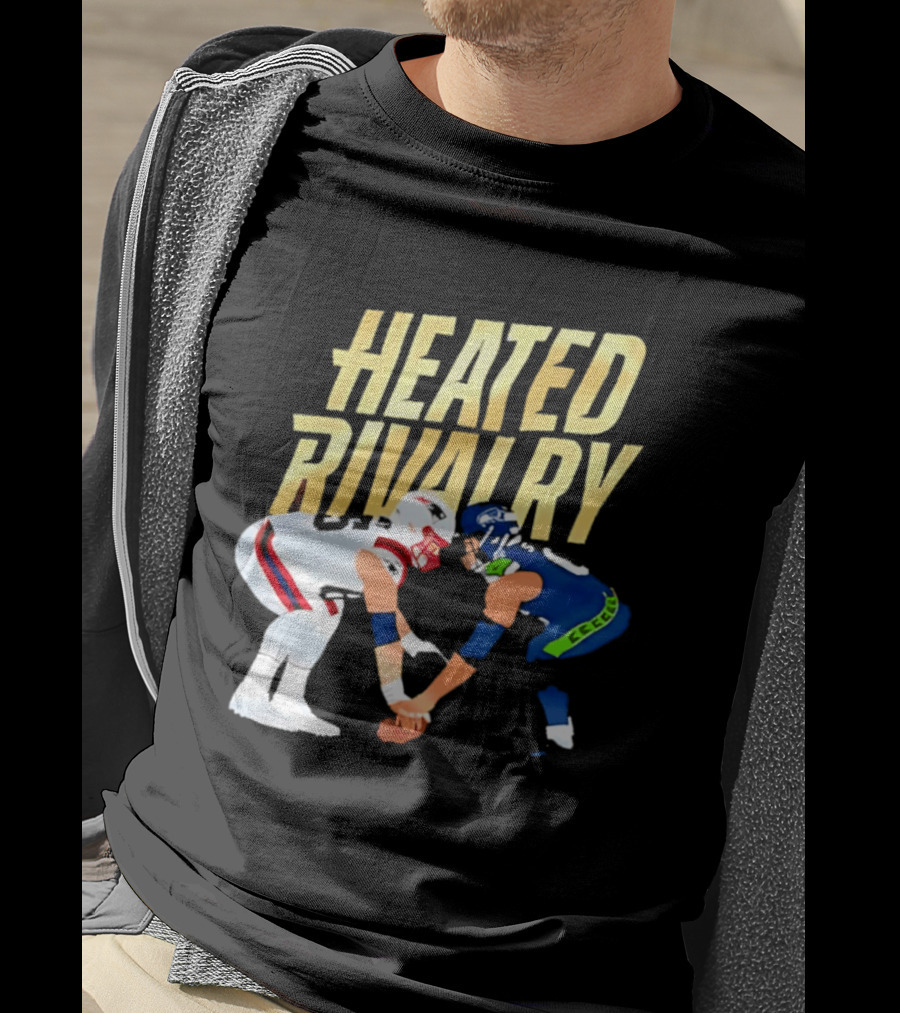 New England Patriots Vs Seattle Seahawks Heated Rivalry Football Players T-Shirt