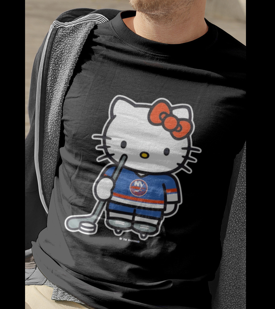 Hello Kitty X New York Islanders Hockey Player NHL 2026 T-Shirt