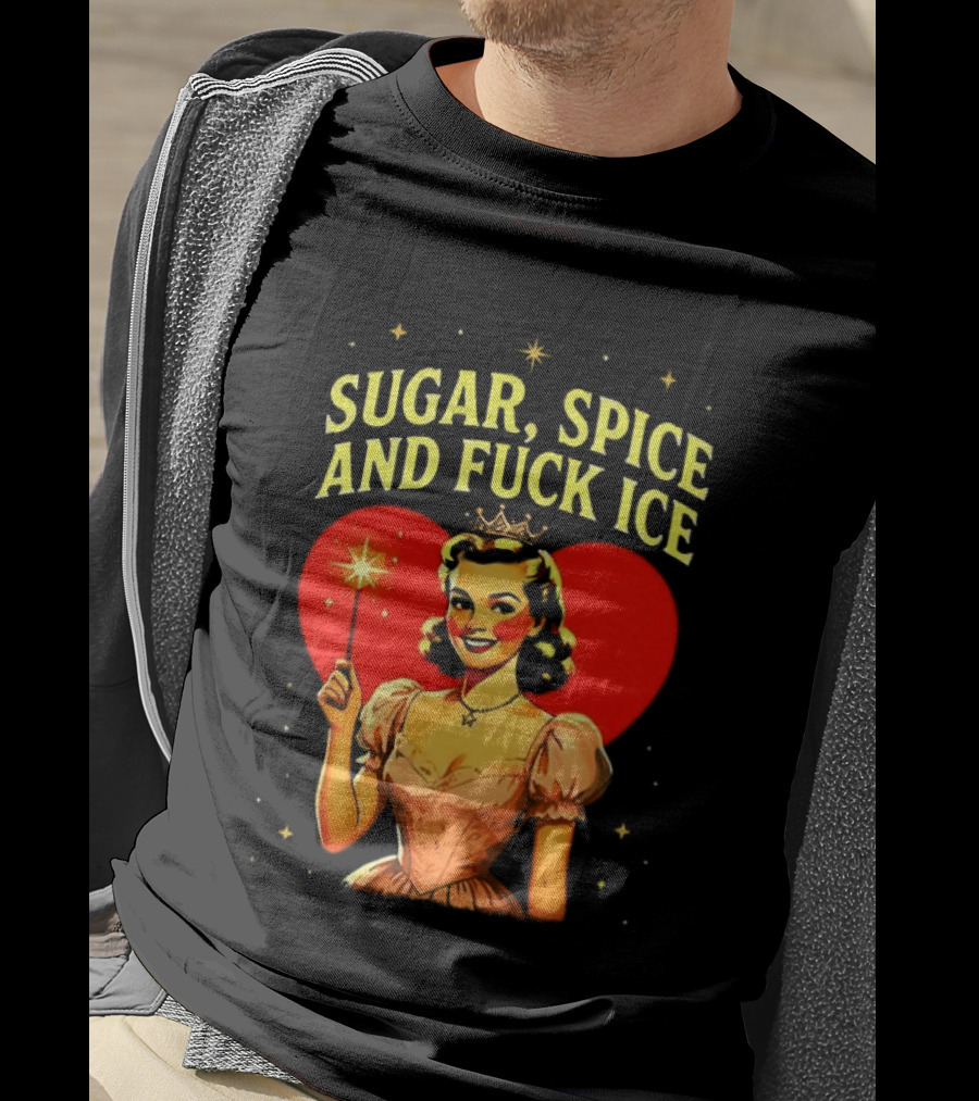 Sugar Spice And Fuck ICE Fairy Heart Caricature T-Shirt
