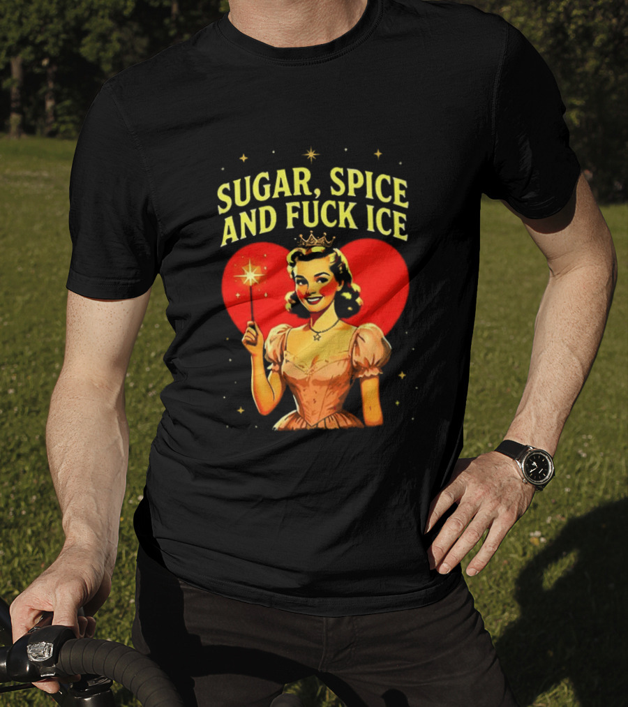 Sugar Spice And Fuck ICE Fairy Heart Caricature T-Shirt