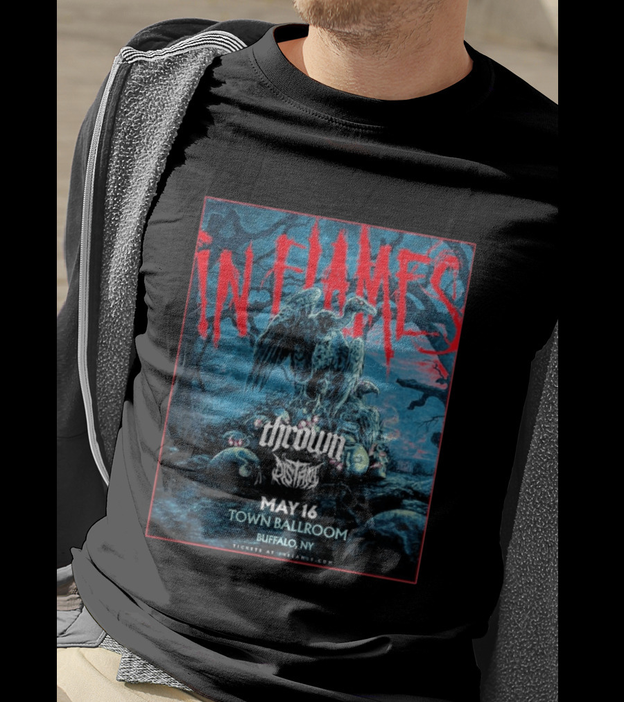 In Flames May 16 2026 Buffalo NY Town Ballroom Concert Thrown Orbit Culture T-Shirt