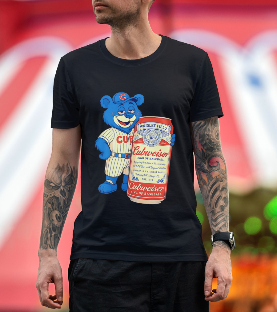 Cubs Wrigley Field Cubweiser King Of Baseball 1914 Bear Fans T-Shirt