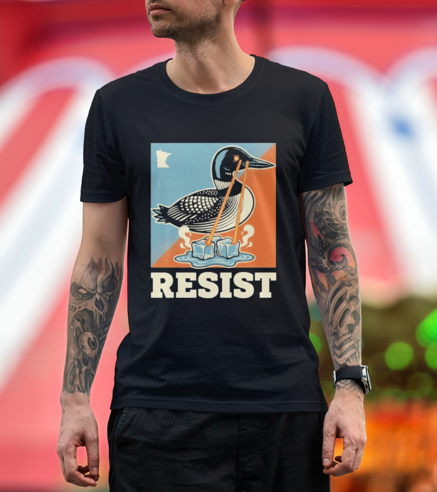 Resist Minneapolis Loon Ice Protest Minnesota T-Shirt