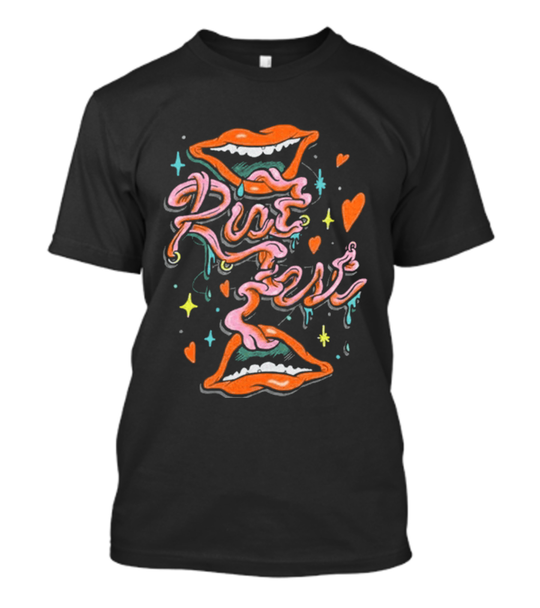 Riot Fest 2026 Valentine's Day Lips And Hearts T-Shirt