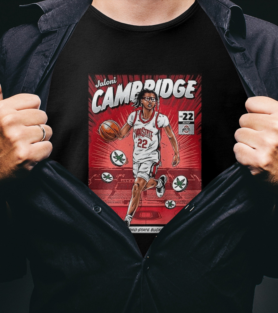 Jaloni Cambridge Ohio State Buckeyes NCAA Basketball Number 22 Comic T-Shirt