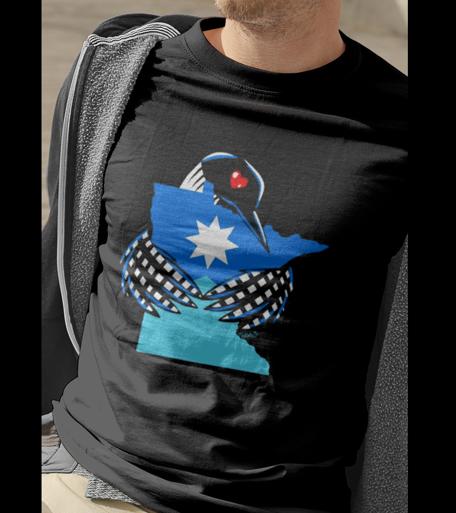 Loon I Love Minnesota Star Symbol Blue T-Shirt