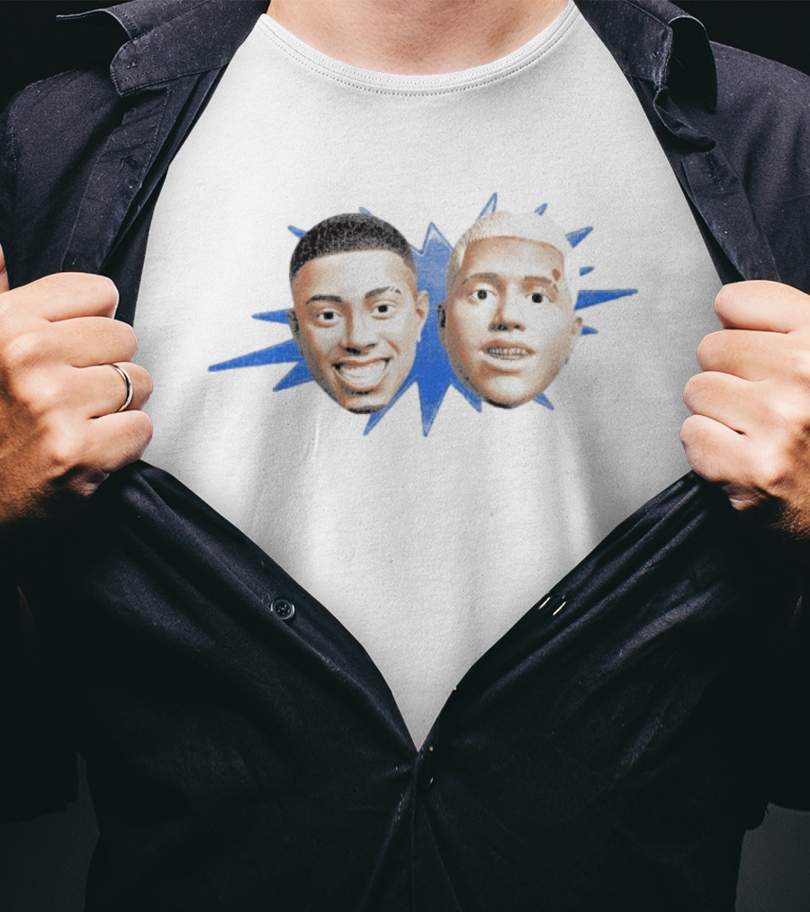 Camiseta ISSO E BRASIL TETO WIU Faces Blue T-Shirt