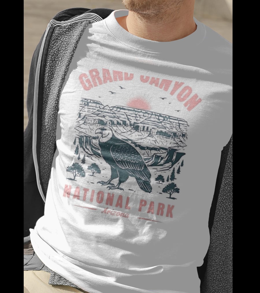 Grand Canyon National Park Arizona Vulture Sunset Scene T-Shirt