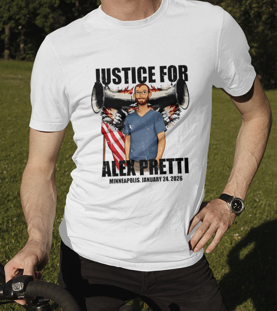 Justice For Alex Pretti Minneapolis January 24th 2026 ICE Shooting Abolish ICE T-Shirt