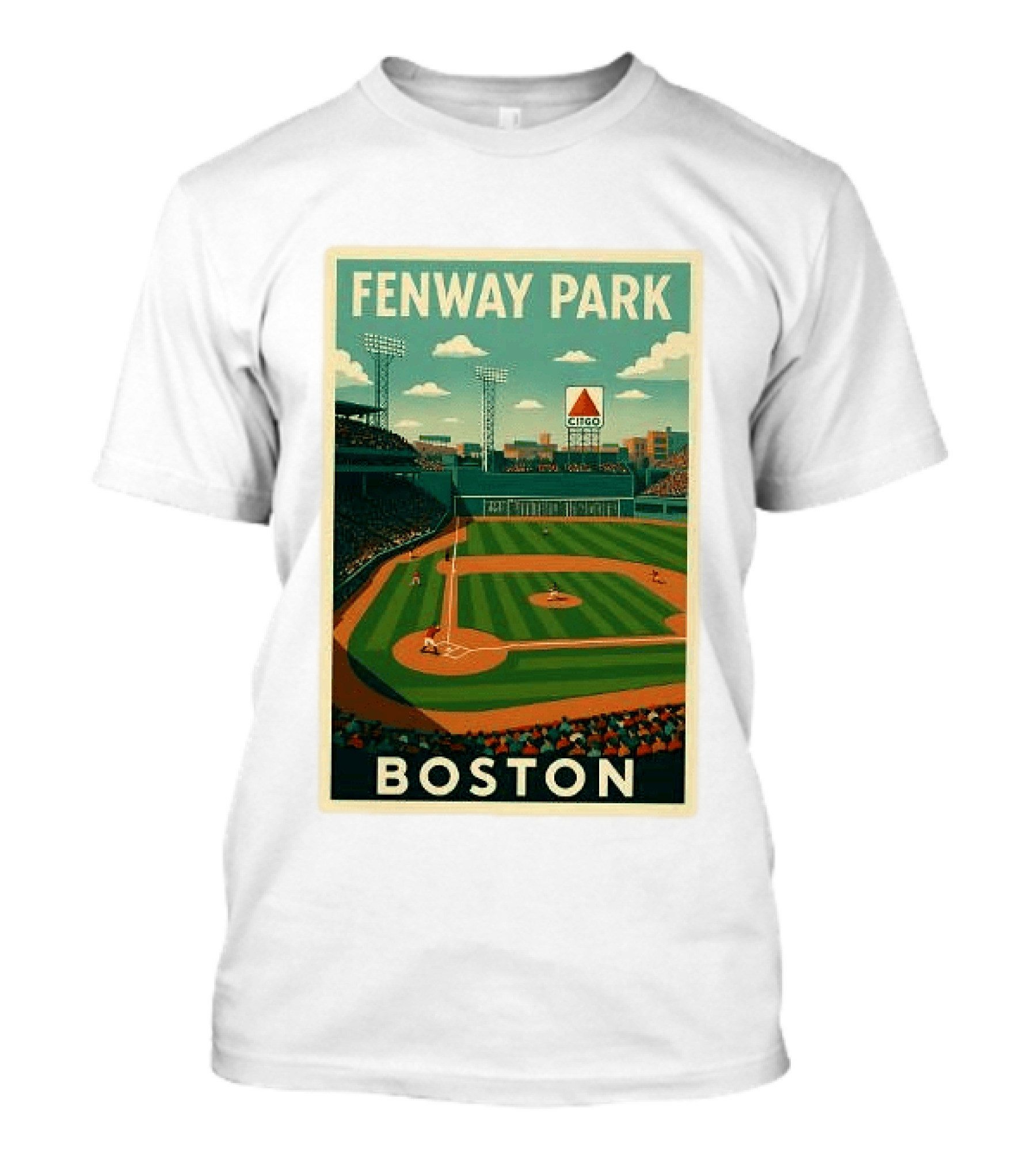 Boston Red Sox Fenway Park Stadium CITGO Sign Baseball Boston T-Shirt