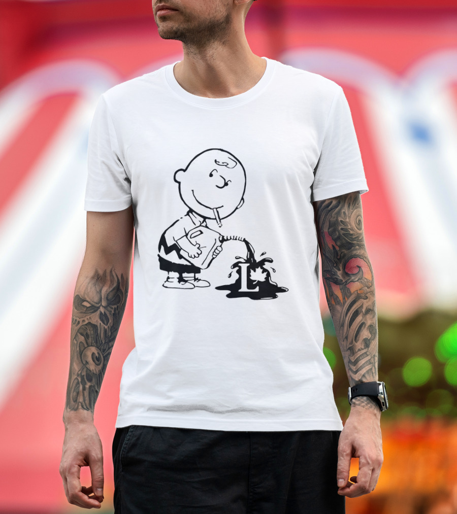 Charlie Brown Watering Flower Political Cartoon T-Shirt