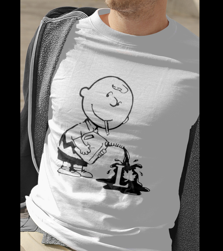 Charlie Brown Watering Flower Political Cartoon T-Shirt