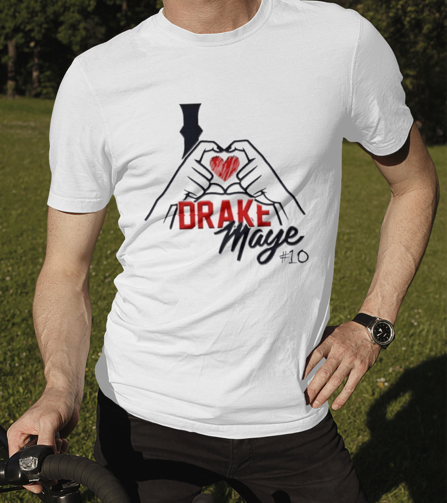 I Love Drake Maye Heart Hand #10 T-Shirt