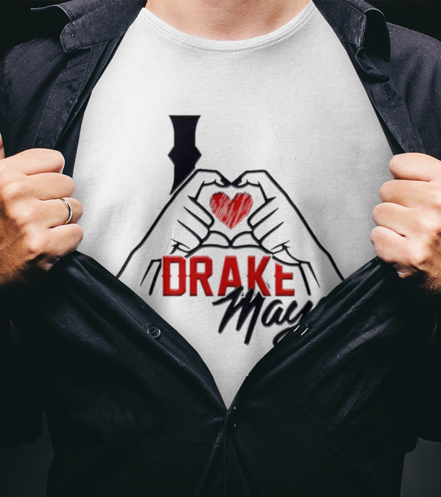 I Love Drake Maye Heart Hand #10 T-Shirt