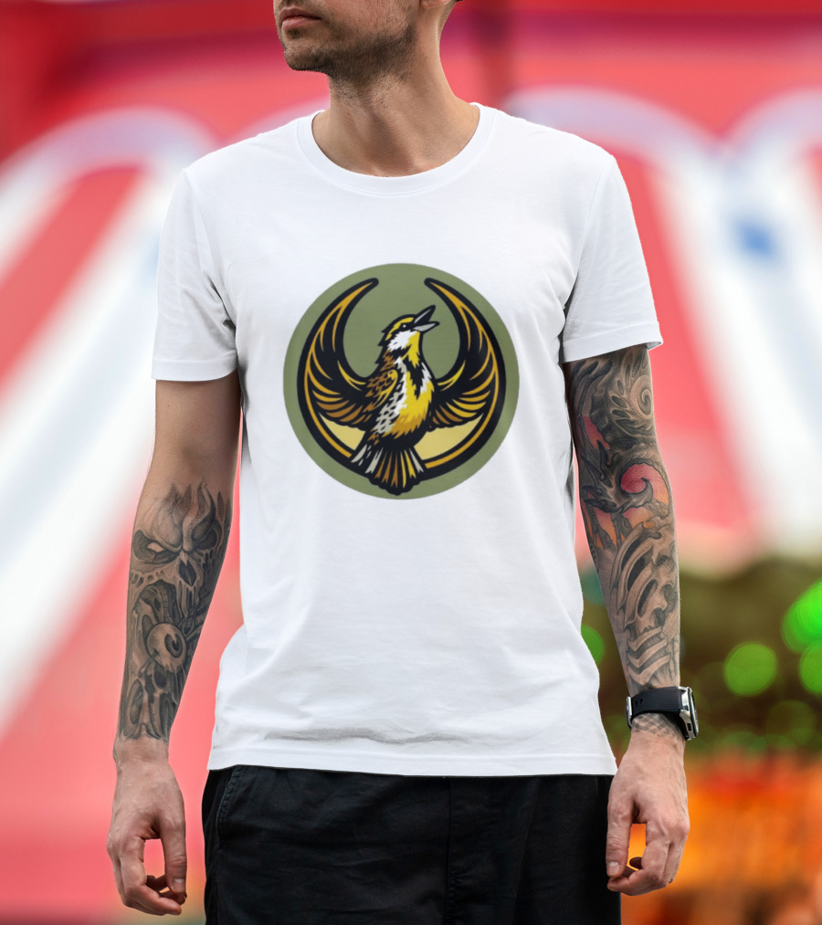 Western Meadowlark Rebel Alliance Icon Star Wars Symbol Bird Motif T-Shirt