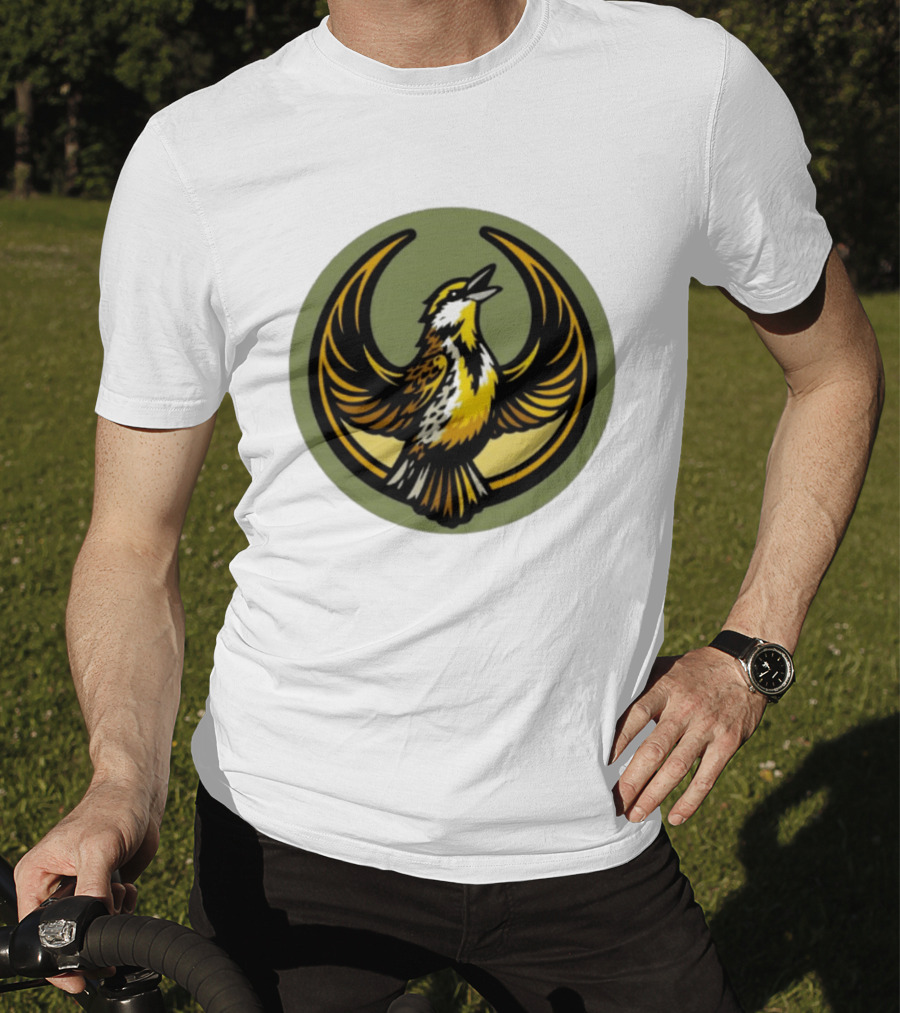 Western Meadowlark Rebel Alliance Icon Star Wars Symbol Bird Motif T-Shirt