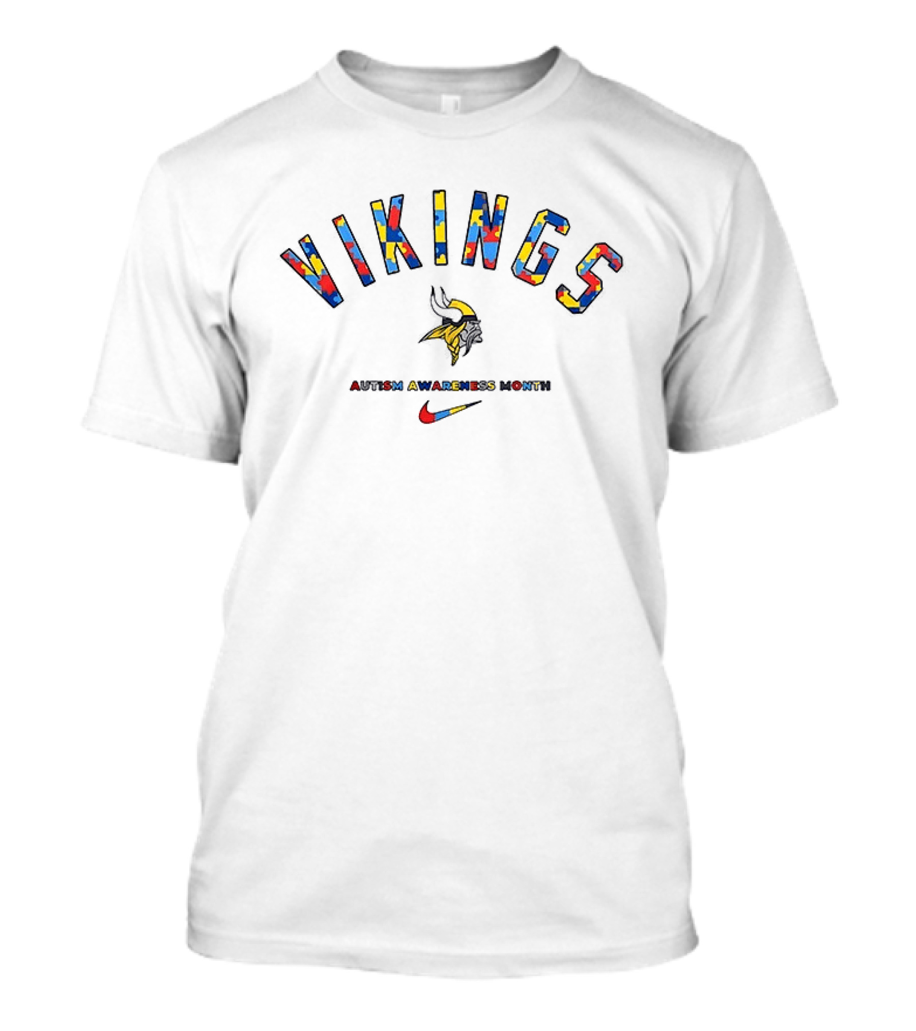 Minnesota Vikings Autism Awareness Month They Not Like Us T-Shirt