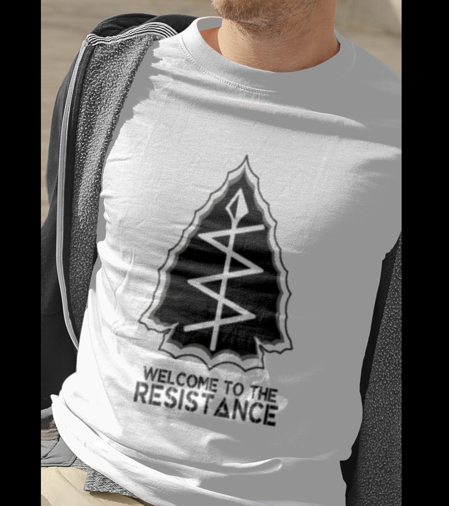 Welcome To The Resistance Rebel Abolish Ice Military Antifascist Patch Arrowhead T-Shirt