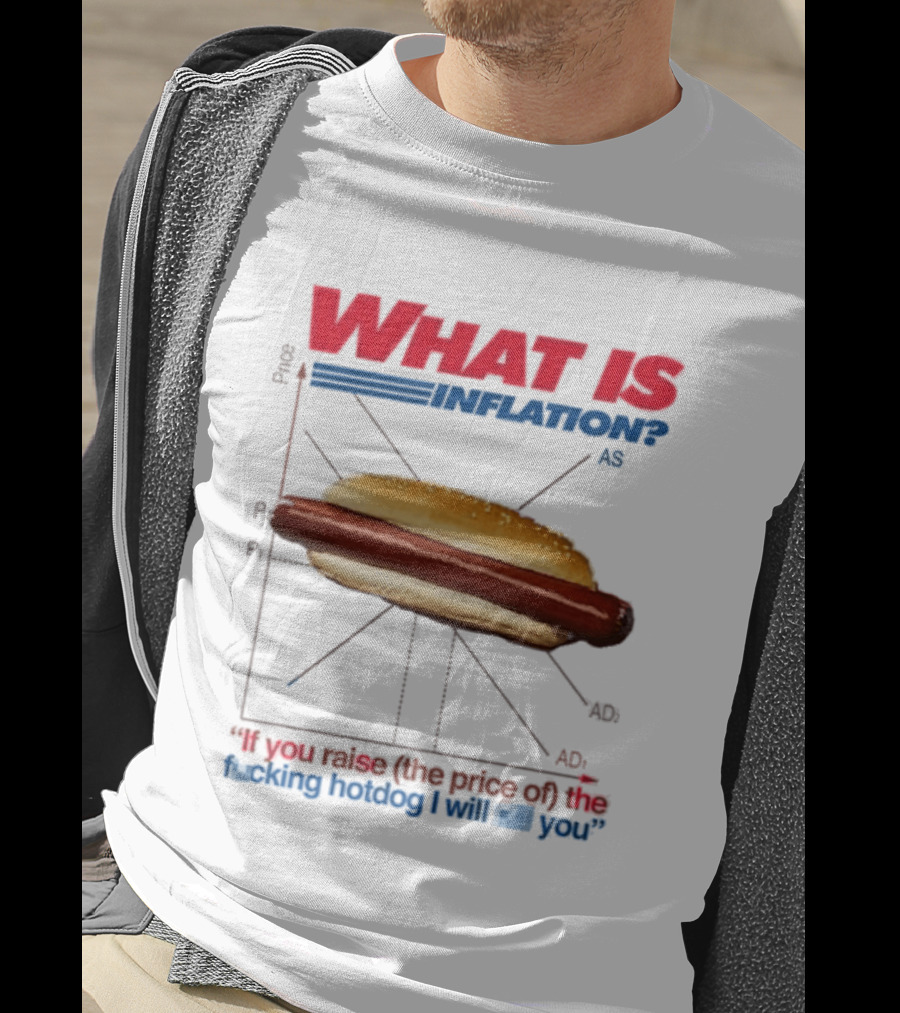 What Is Inflation Hot Dog Graph AS AD Humor T-Shirt