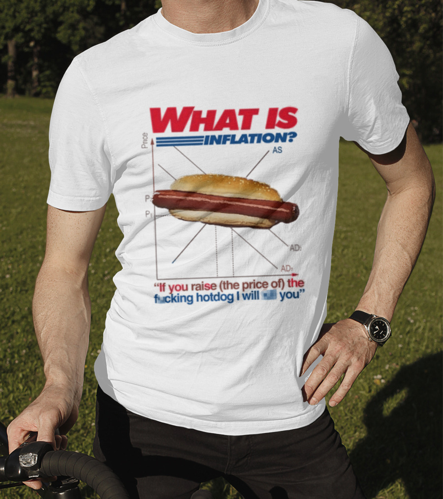 What Is Inflation Hot Dog Graph AS AD Humor T-Shirt