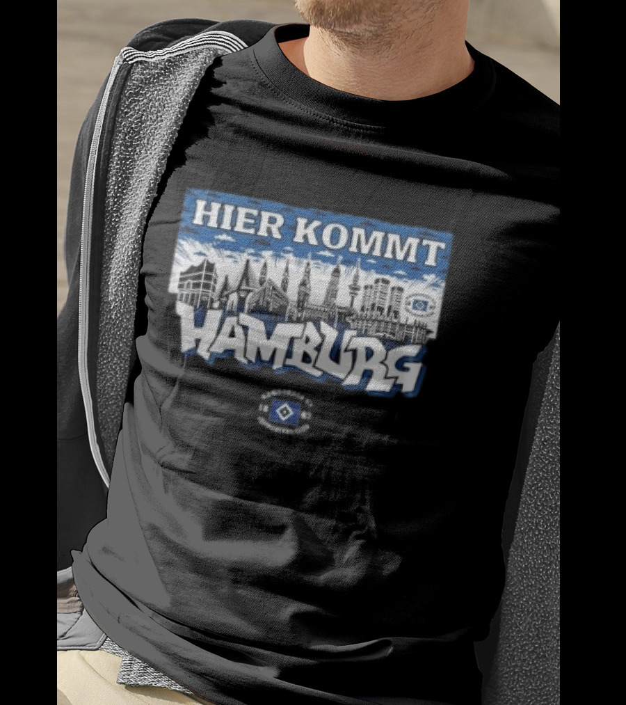 Hamburger SV Hier Kommt Hamburg 2026 Nur Der HSV Skyline T-Shirt