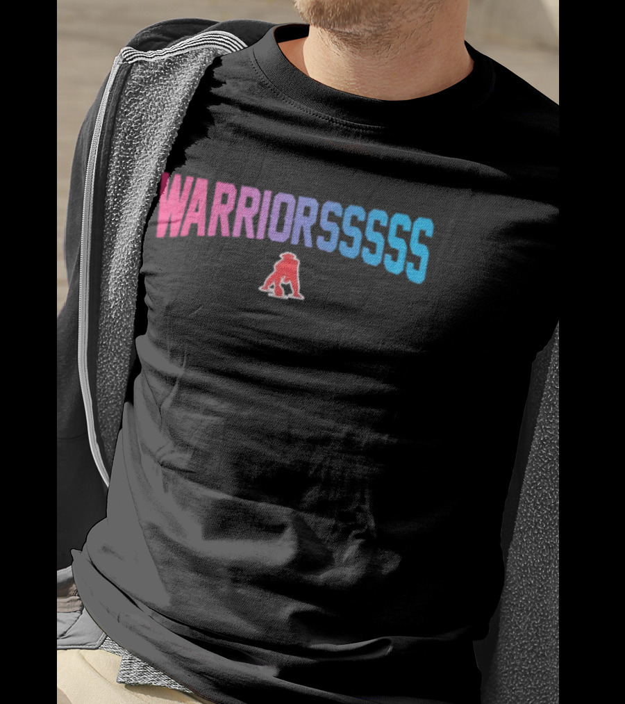 Warriorsssss New England Patriots Bold Rainbow Gradient T-Shirt