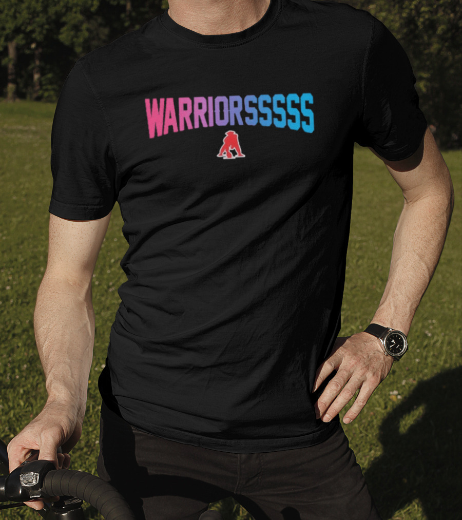 Warriorsssss New England Patriots Bold Rainbow Gradient T-Shirt