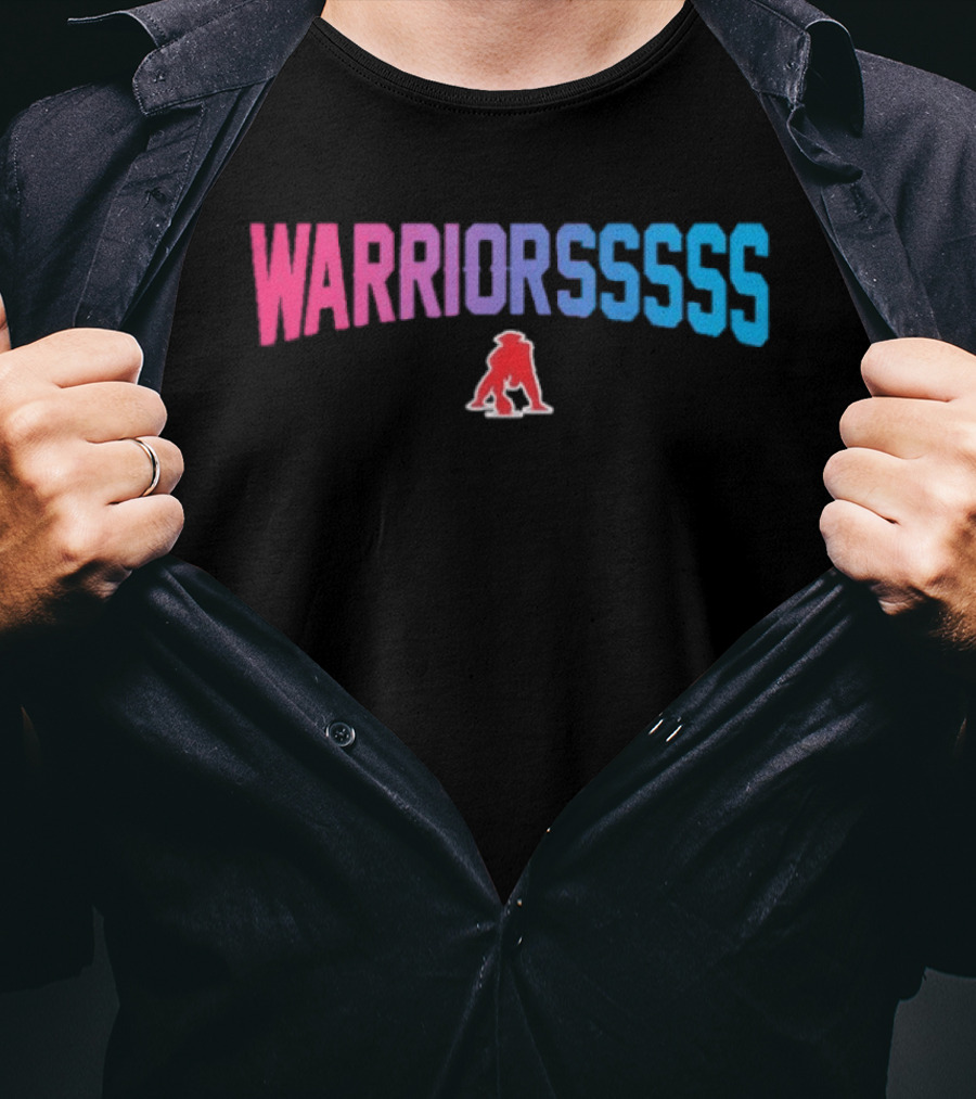 Warriorsssss New England Patriots Bold Rainbow Gradient T-Shirt