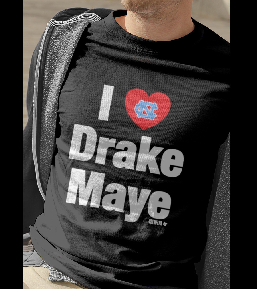 North Carolina Tar Heels I Heart Drake Maye UNC T-Shirt