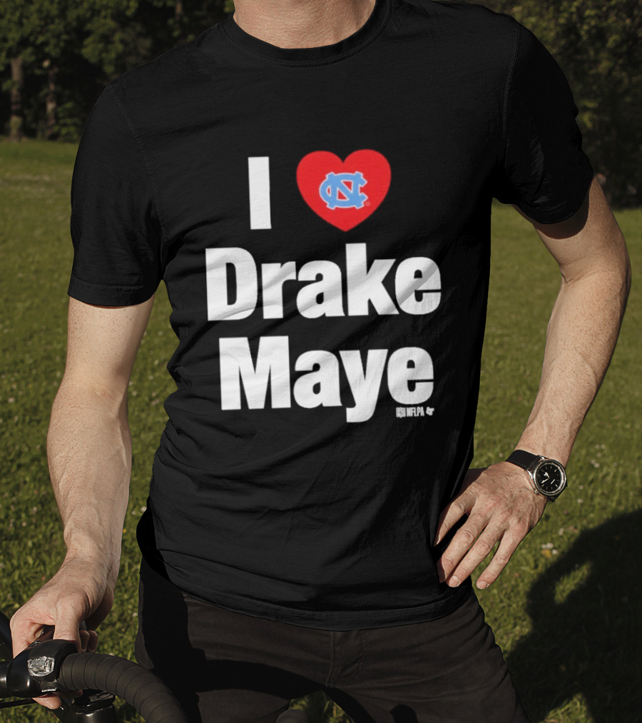 North Carolina Tar Heels I Heart Drake Maye UNC T-Shirt