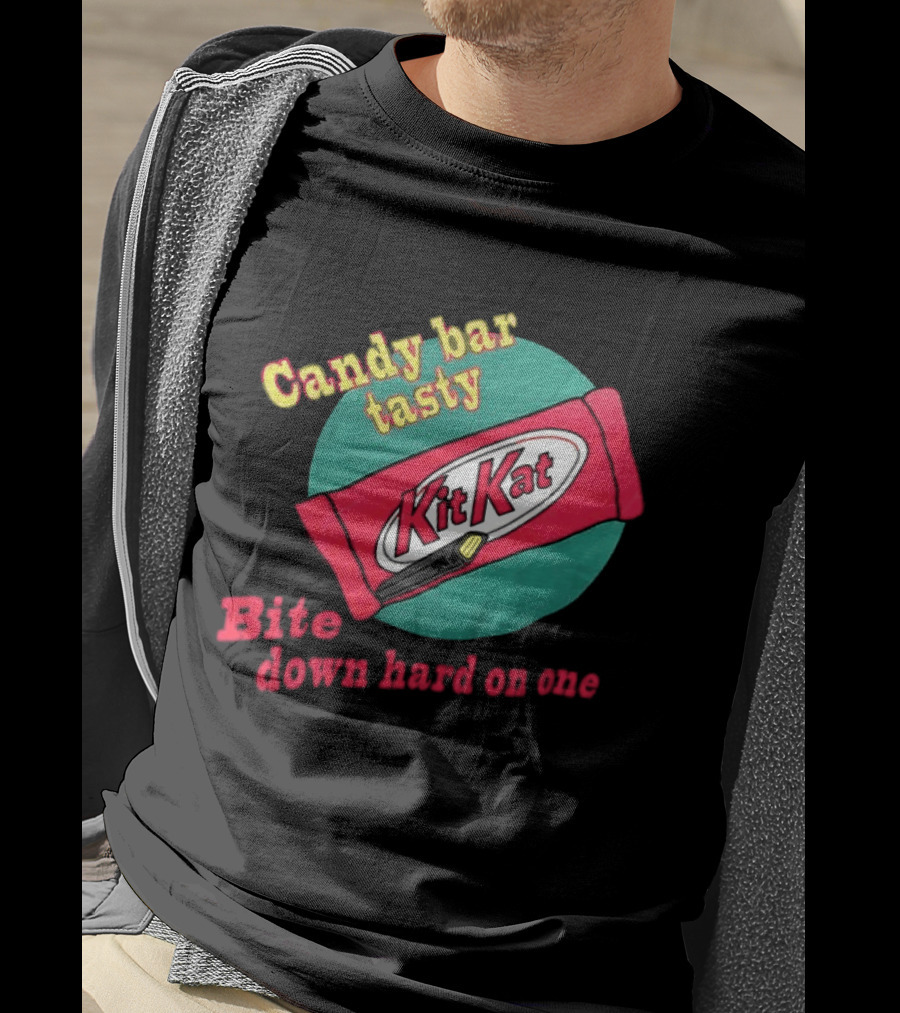 Candy Bar Tasty KitKat Bite Down Hard On One T-Shirt