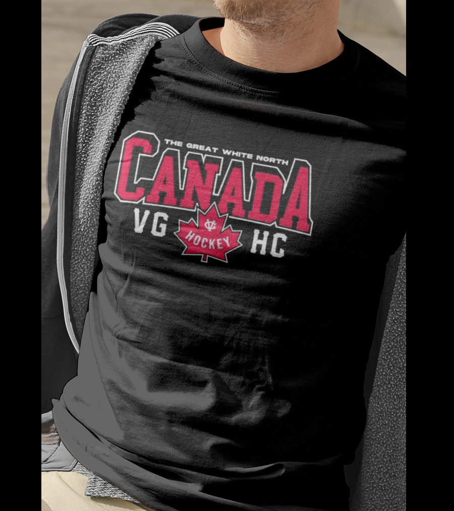 The Great White North Canada Hockey VG HC Maple Leaf 2026 T-Shirt