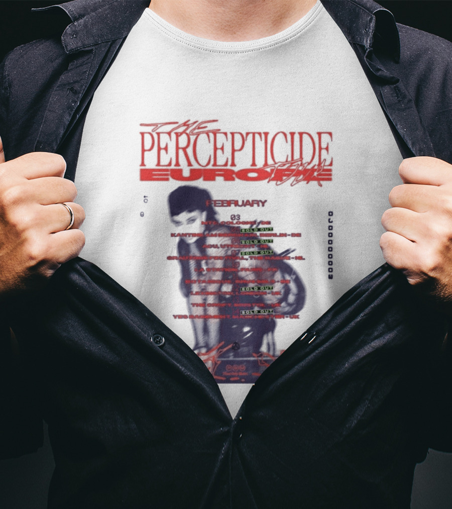PERCEPTICIDE Europe Tour 2026 Dates And Locations T-Shirt