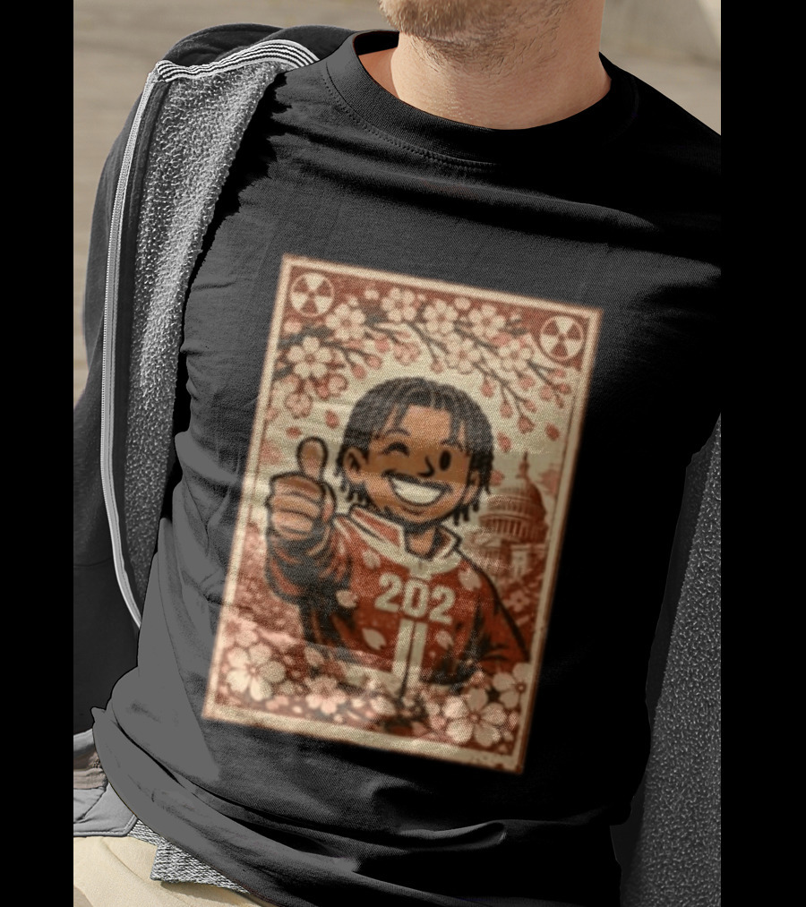 Vault 202 February 26 Cherry Blossom Capitol Thumbs Up T-Shirt